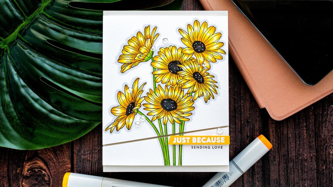 Simon Says Stamp | Yellow Daisies - Just Because Card by Yana Smakula