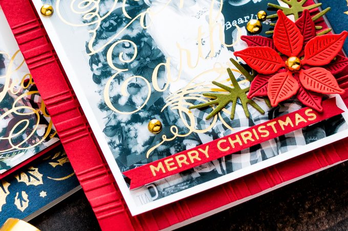 Spellbinders | Glimmer Hot Foil Holiday Cards How To. Video tutorial by Yana Smakula #hotfoilstamping #christmascard #photocards