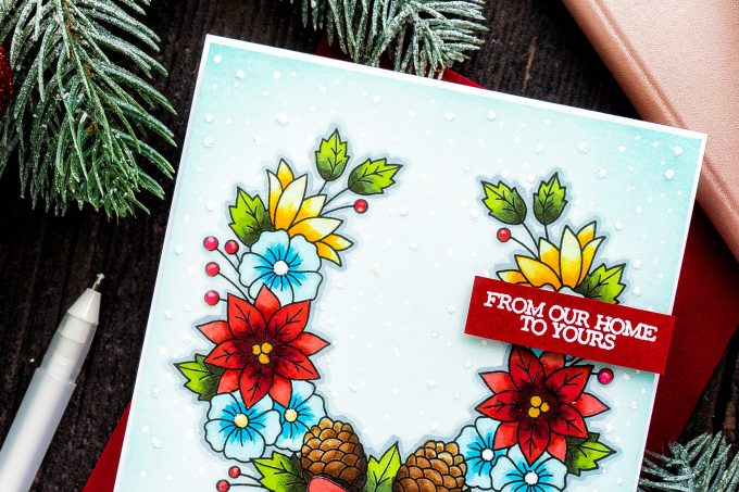 STAMPtember - Clearly Besotted Exclusive | Copic Colored Christmas Card. Video