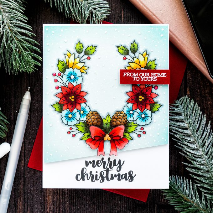 STAMPtember - Clearly Besotted Exclusive | Copic Colored Christmas Card. Video