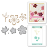 Spellbinders Glimmering Layered Flowers Glimmer Hot Foil Plate & Die Set