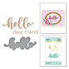 Spellbinders Hello Dear Friend Glimmer Hot Foil Plate & Die Set