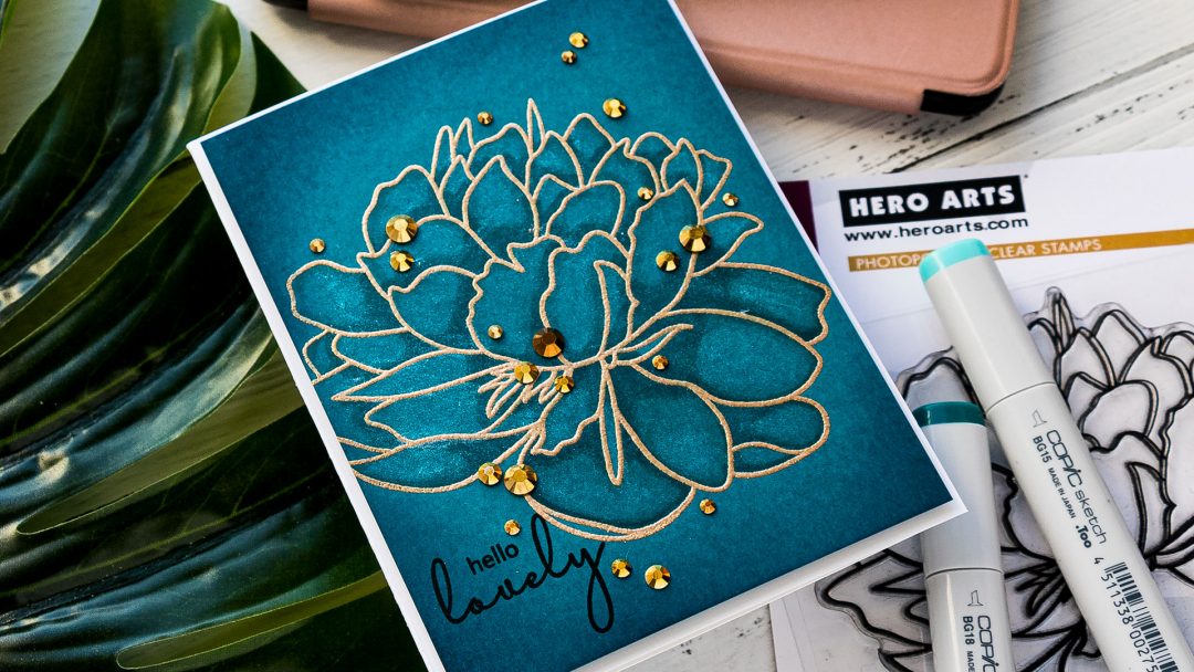 Hero Arts & Altenew | One Layer Floral Card. Blog Hop + Giveaway