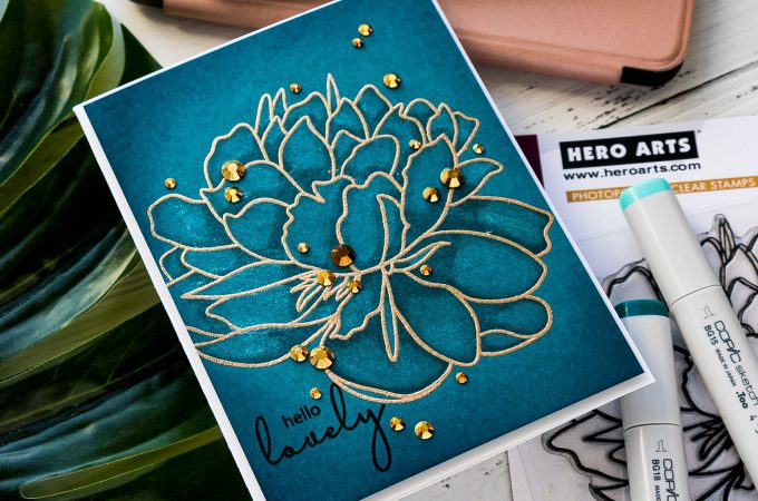 Hero Arts & Altenew | One Layer Floral Card. Blog Hop + Giveaway