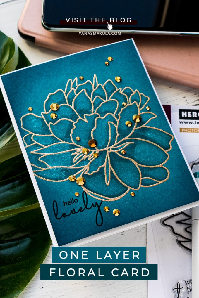 Hero Arts & Altenew | One Layer Floral Card. Blog Hop + Giveaway