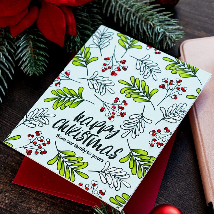 Simon Says Stamp | Happy Christmas or Merry Christmas? | Handmade card by Yana Smakula featuring INSIDE CHRISTMAS GREETINGS sss202028 #simonsaysstamp #stamping #christmascard