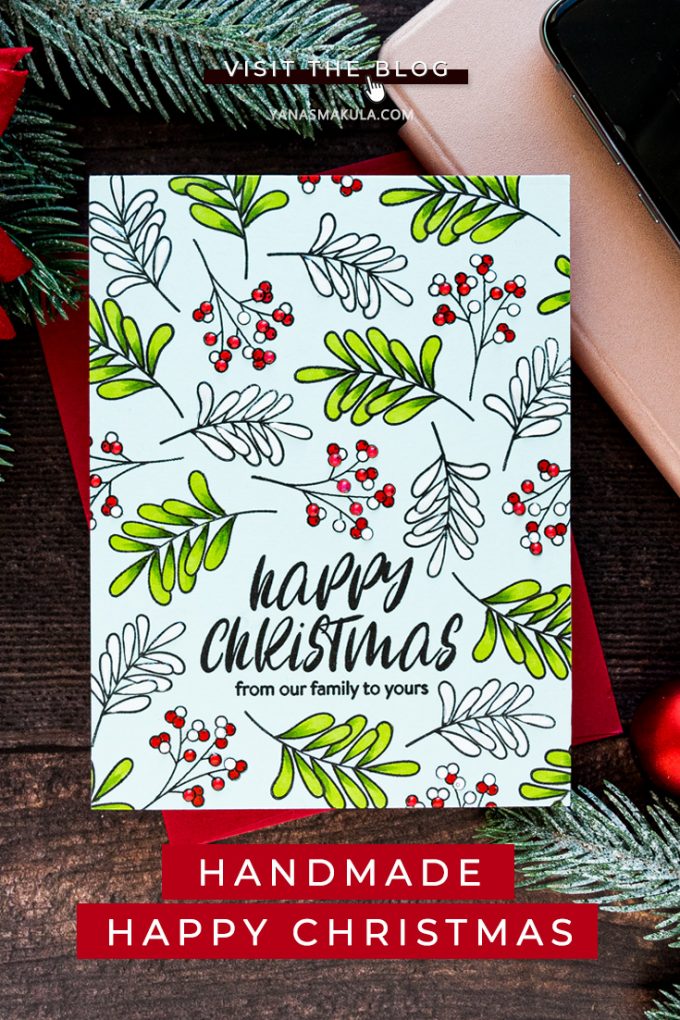 Simon Says Stamp | Happy Christmas or Merry Christmas? | Handmade card by Yana Smakula featuring INSIDE CHRISTMAS GREETINGS sss202028 #simonsaysstamp #stamping #christmascard