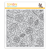 Simon Says Cling Rubber Stamp Outline Winter Floral 