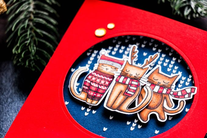 Simon Says Stamp | Meowy & Bright Catmas card by Yana Smakula #simonsaysstamp #catmas #stamping