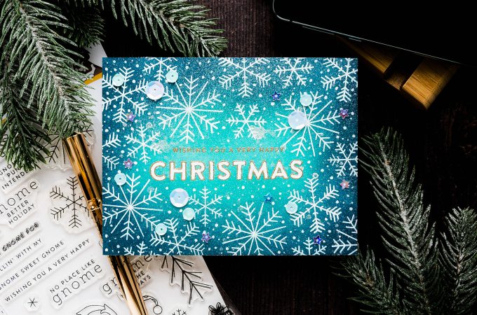 Simon Says Stamp | Wishing You A Happy Christmas Handmade Card by Yana Smakula #simonsaysstamp #cardmaking #christmascard