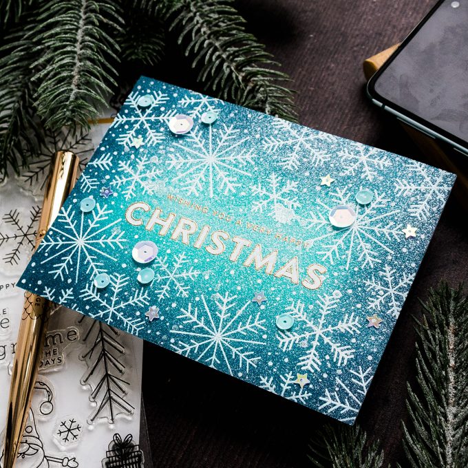 Simon Says Stamp | Wishing You A Happy Christmas Handmade Card by Yana Smakula #simonsaysstamp #cardmaking #christmascard