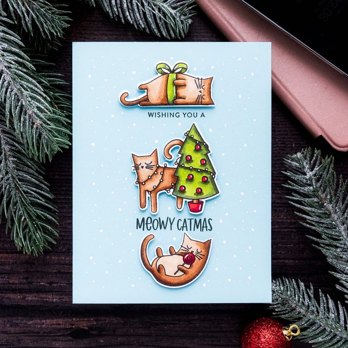 Simon Says Stamp | Meowy Catmas Christmas Card by Yana Smakula featuring MEOWY CATMAS sss102026 #simonsaysstamp #catcard #christmascard