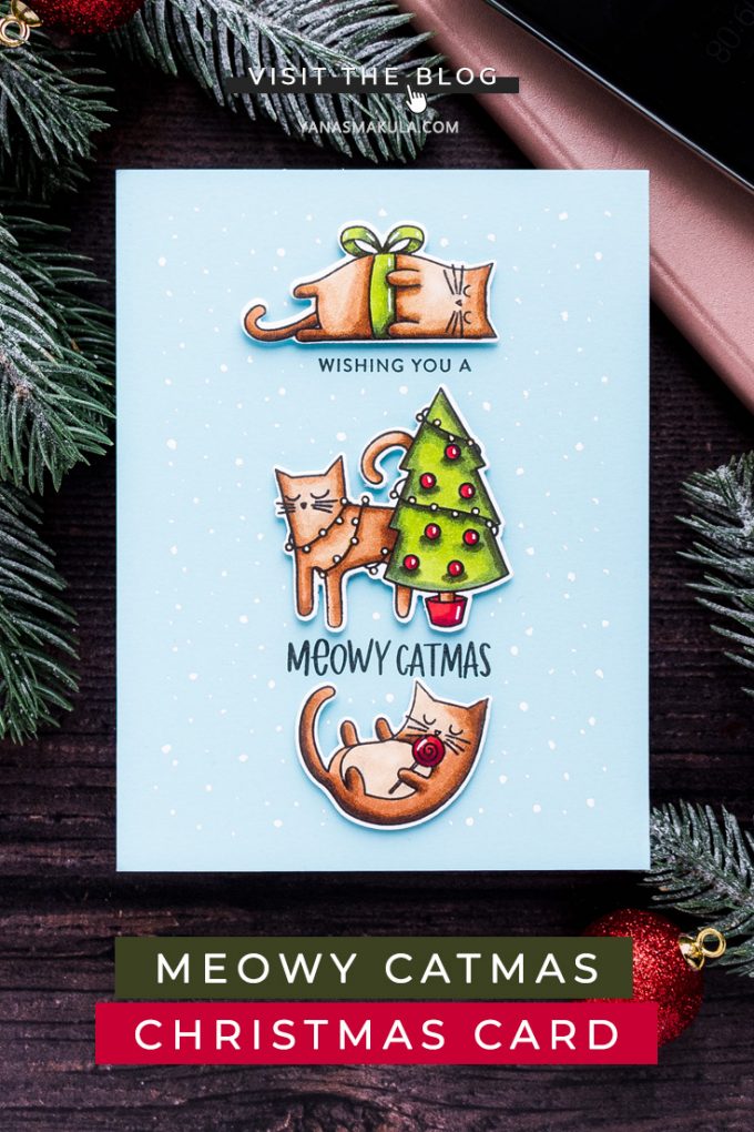 Simon Says Stamp | Meowy Catmas Christmas Card by Yana Smakula featuring MEOWY CATMAS sss102026 #simonsaysstamp #catcard #christmascard