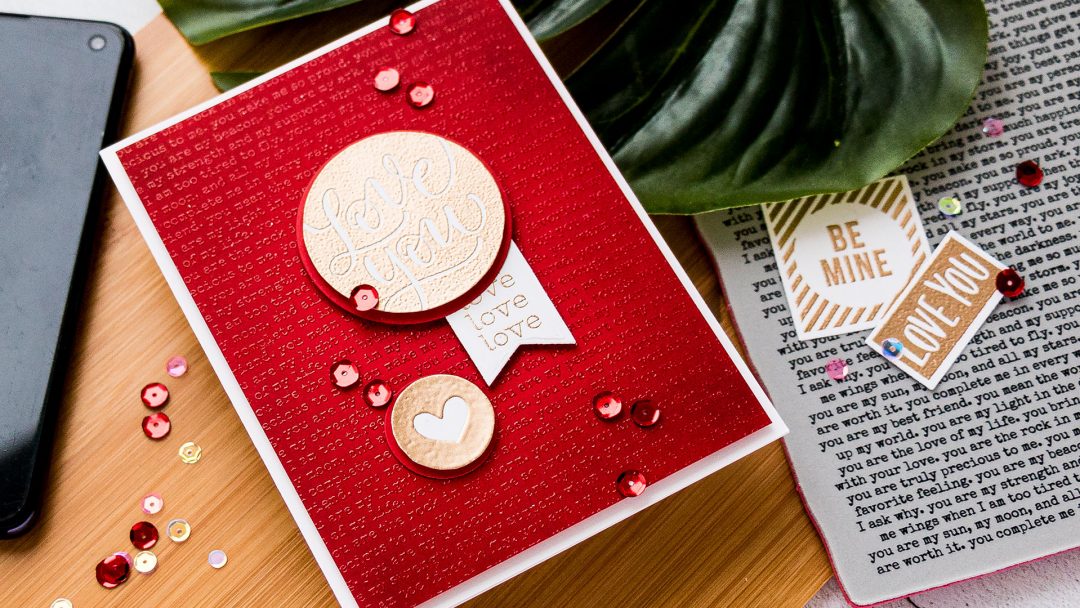 Simon Says Stamp | Love You Valentine's Day Card by Yana Smakula featuring You Are Background SSS102080 and Love and Valentines Word Mix #simonsaysstamp #cardmaking #valentinesdaycard