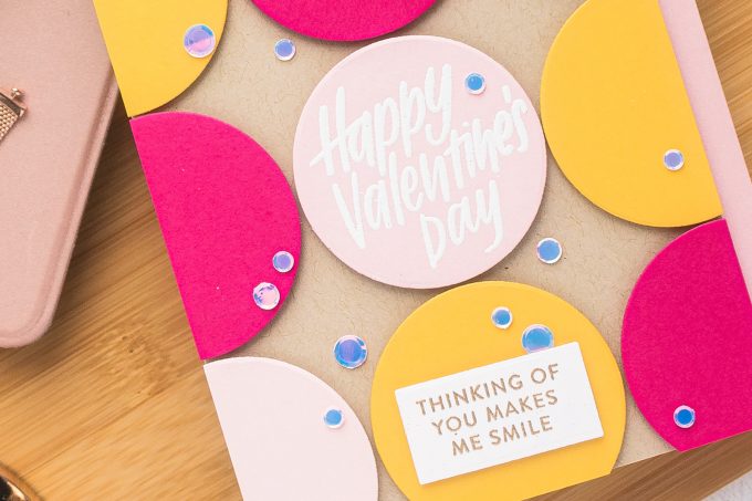 Simon Says Stamp | Happy Valentine's Day Card - Colorful Circles card by Yana Smakula featuring Love and Valentines Word Mix #simonsaysstamp #cardmaking #valentinesdaycard