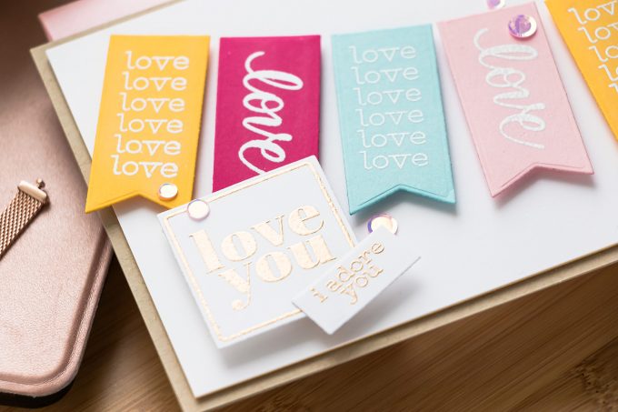 Simon Says Stamp | Love You Banners Valentine's Day Card by Yana Smakula featuring Love and Valentines Word Mix Set365lvw #simonsaysstamp #cardmaking #valentinesdaycard