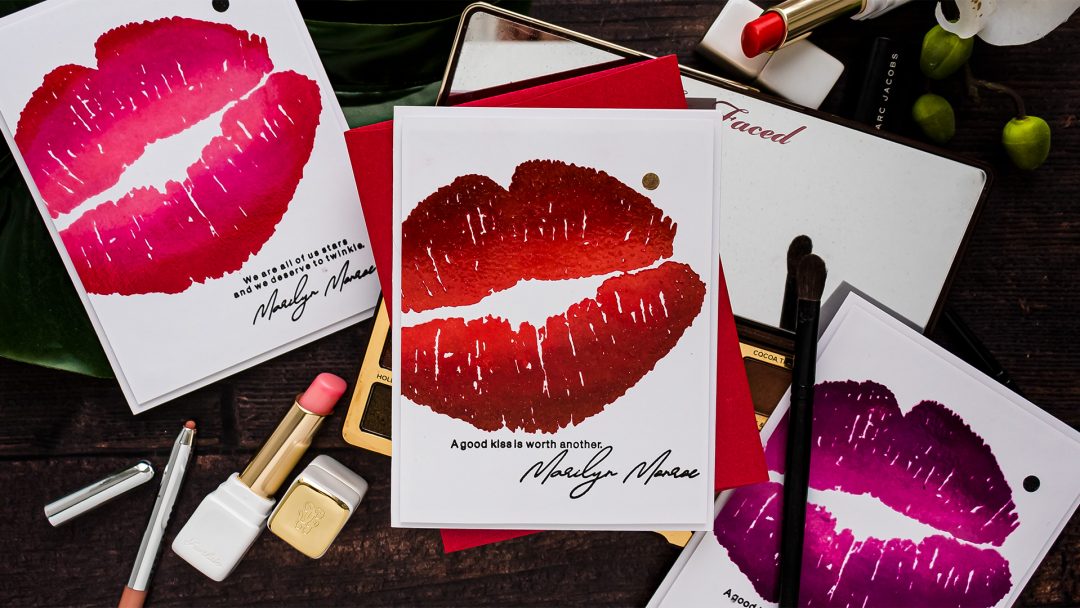 Colorado Craft Company | Cardmaking with Big & Bold Stamps. Huge Lips card by Yana Smakula #cardmaking #valentinesdaycard #coloradocraftcompany