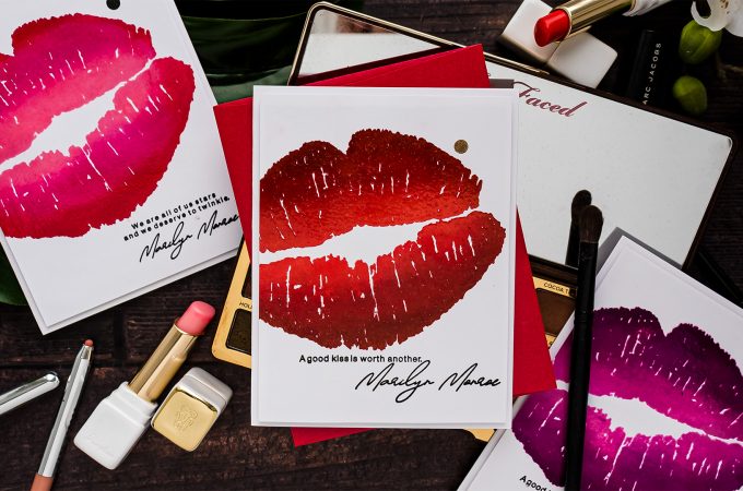 Colorado Craft Company | Cardmaking with Big & Bold Stamps. Huge Lips card by Yana Smakula #cardmaking #valentinesdaycard #coloradocraftcompany