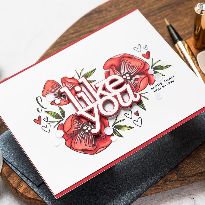 Simon Says Stamp | I Like You Floral Card. Video tutorial by Yana Smakula #cardmaking #simonsaysstamp #stamping