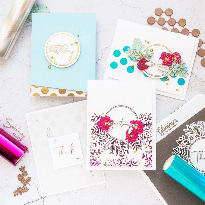 Spellbinders | Foiled Basics Collection by Yana Smakula #GlimmerHotFoilSystem #cardmaking #hotfoiling