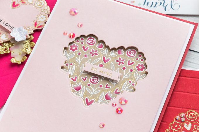 Pretty Pink Posh | Valentine's Day Cards featuring Hot Foiling with Coordinating Dies. Video tutorial by Yana Smakula #prettypinkpost #hotfoil #cardmaking