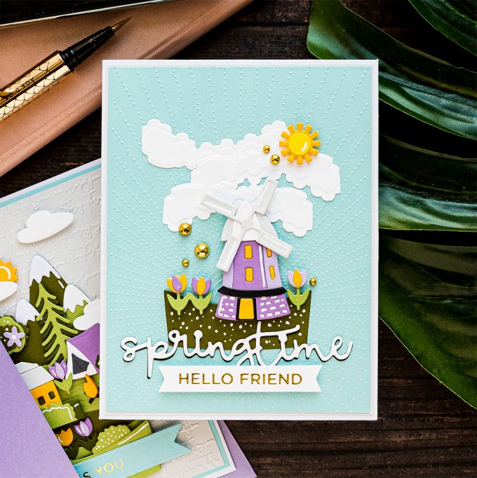 Spellbinders | Scenic Snapshot Cards by Yana Smakula featuring S4-1014 Santas Workshop Dies, S3-379 Adventure Time Snapshots Dies, S4-1020 Harvestime Snapshots, S4-1017 Springtime Snapshots #spellbinders #diecutting #cardmaking #NeverStopMaking