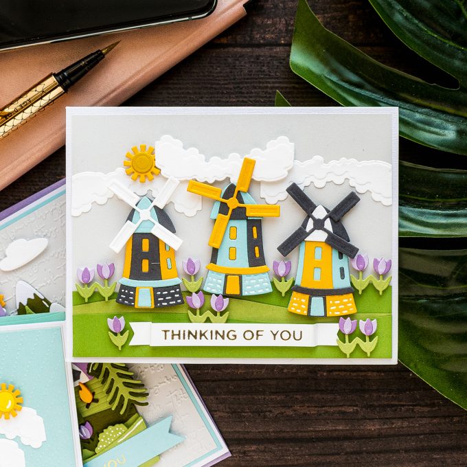 Spellbinders | Scenic Snapshot Cards by Yana Smakula featuring S4-1014 Santas Workshop Dies, S3-379 Adventure Time Snapshots Dies, S4-1020 Harvestime Snapshots, S4-1017 Springtime Snapshots #spellbinders #diecutting #cardmaking #NeverStopMaking