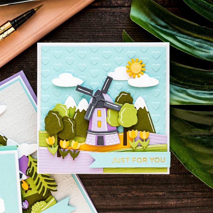 Spellbinders | Scenic Snapshot Cards by Yana Smakula featuring S4-1014 Santas Workshop Dies, S3-379 Adventure Time Snapshots Dies, S4-1020 Harvestime Snapshots, S4-1017 Springtime Snapshots #spellbinders #diecutting #cardmaking #NeverStopMaking