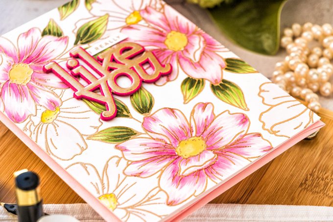 Simon Says Stamp | I Really Like You Floral Card by Yana Smakula featuring LOOK FOR THE RAINBOWS sss202067, LIKE YOU czd77 and LIKE YOU WORDS cz49 #simonsaysstamp #cardmaking #stamping 