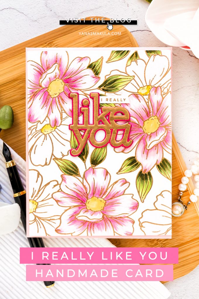 Simon Says Stamp | I Really Like You Floral Card by Yana Smakula featuring LOOK FOR THE RAINBOWS sss202067, LIKE YOU czd77 and LIKE YOU WORDS cz49 #simonsaysstamp #cardmaking #stamping 