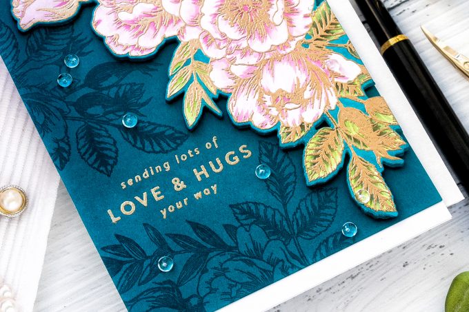 Simon Says Stamp | Lots of Love & Hugs card by Yana Smakula featuring Beautiful Flowers clear stamp sss101826 #SimonSaysStamp #Cardmaking #Stamping