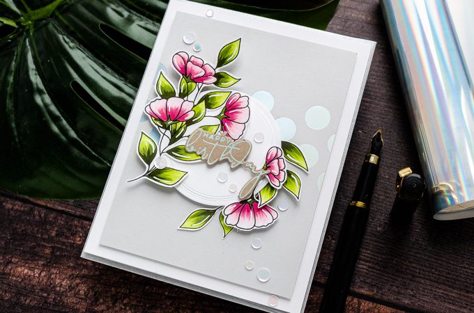 Simon Says Stamp | Traditional & Hot foil Stamping Combined. Video tutorial by Yana Smakula #SimonSaysStamp #HotFoiling #Cardmaking