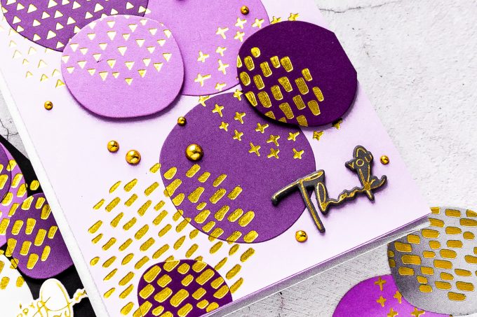 Spellbinders | Glimmer of the Month - Abstract Foiled Shapes Cards by Yana Smakula #cardmaking #hotfoil #glimmerhotfoilystem #spellbindersclubkits