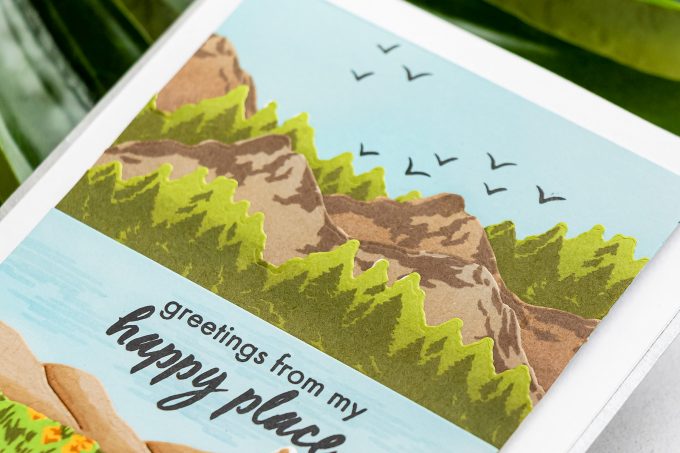 Hero Arts | Color Layering Mountains at the Lake Cards. Video tutorial by Yana Smakula #heroarts #colorlayering #cardmaking