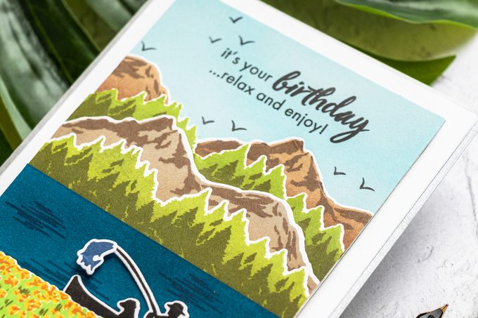 Hero Arts | Color Layering Mountains at the Lake Cards. Video tutorial by Yana Smakula #heroarts #colorlayering #cardmaking