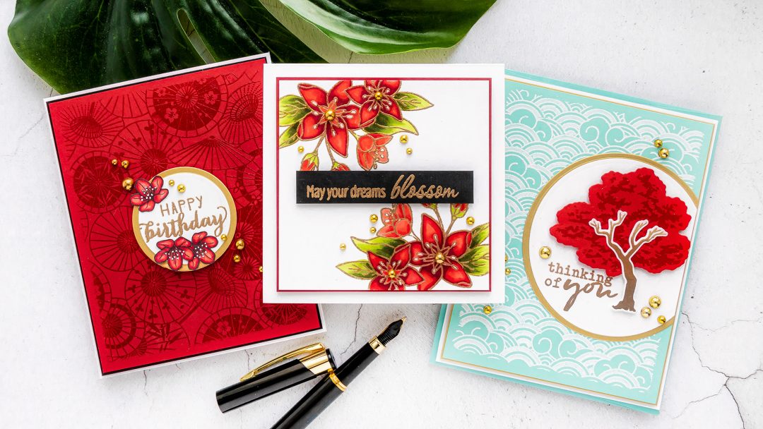 Hero Arts | March 2020 My Monthly Hero Kit & Add Ons – Asian Greeting Cards by Yana Smakula #mmh #heroarts #cardmaking #stamping