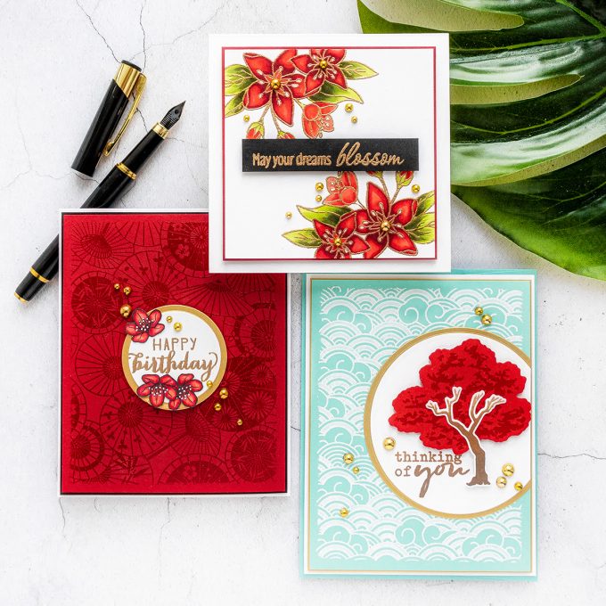 Hero Arts | March 2020 My Monthly Hero Kit & Add Ons – Asian Greeting Cards by Yana Smakula #mmh #heroarts #cardmaking #stamping