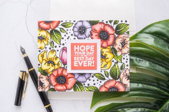 Simon Says Stamp | Background Stamping with Thankful Flowers. Video tutorial by Yana Smakula featuring THANKFUL FLOWERS sss201905 #simonsaysstamp #cardmaking #patternstamping