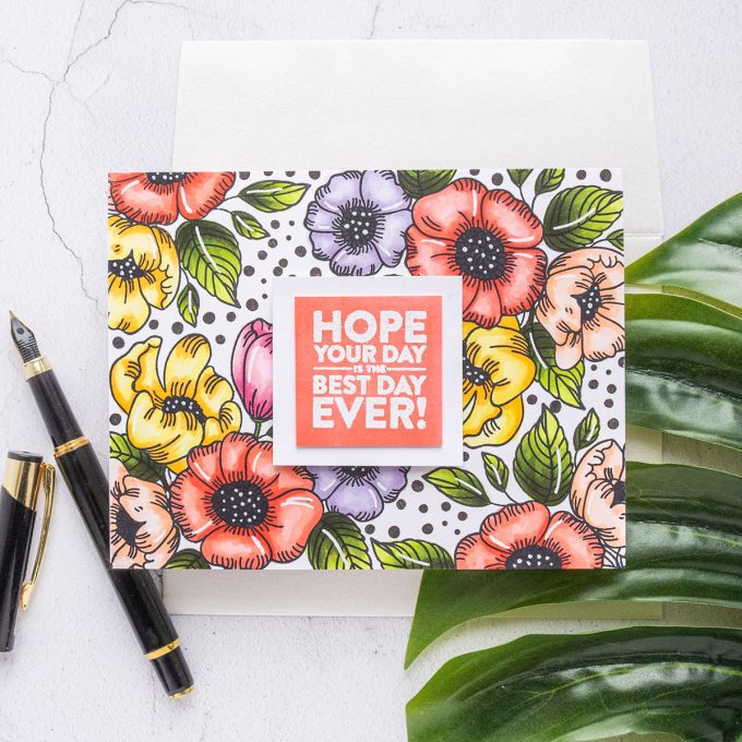 Simon Says Stamp | Background Stamping with Thankful Flowers. Video tutorial by Yana Smakula featuring THANKFUL FLOWERS sss201905 #simonsaysstamp #cardmaking #patternstamping