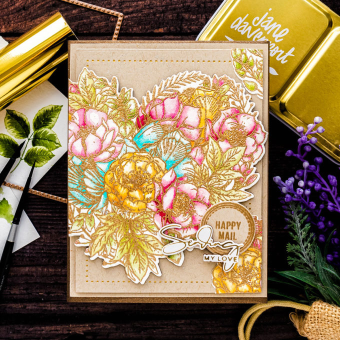 Simon Says Stamp | Watercolor Happy Mail Card by Yana Smakula featuring BOTANICAL HEART sss202083 #simonsaysstamp #cardmaking #SSSunitedwecraft