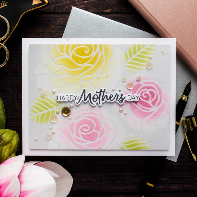 Simon Says Stamp | Ink Blended Mother's Day Card by Yana Smakula #simonsaysstamp #SSSSunnyDaysAhead #SSSendACard #SSSUnitedWeCraft