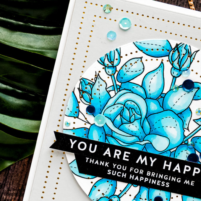 Simon Says Stamp | Rose Pattern You Are My Happy Card featuring SPRING FLOWERS 4 sss202116 #simonsaysstamp #mothersdaycard #SSSunitedwecraft