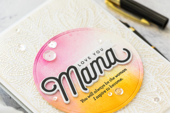 Simon Says Stamp | I Love You Mama Card by Yana Smakula featuring LOVE YOU MAMA CZ18, HEART MANDALA SSST121393 and Tonic RUSSIAN WHITE Nuvo Crackle Mousse 1397n #SimonSaysStamp #Cardmaking #Handmadecard