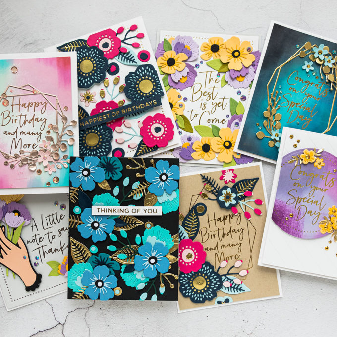 Spellbinders June 2020 Club Kits Card Ideas by Yana Smakula #Spellbinders #SpellbindersClubKits #Cardmaking #DieCutting #HotFoil