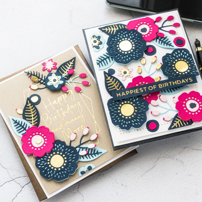 Spellbinders June 2020 Club Kits Card Ideas by Yana Smakula #Spellbinders #SpellbindersClubKits #Cardmaking #DieCutting #HotFoil