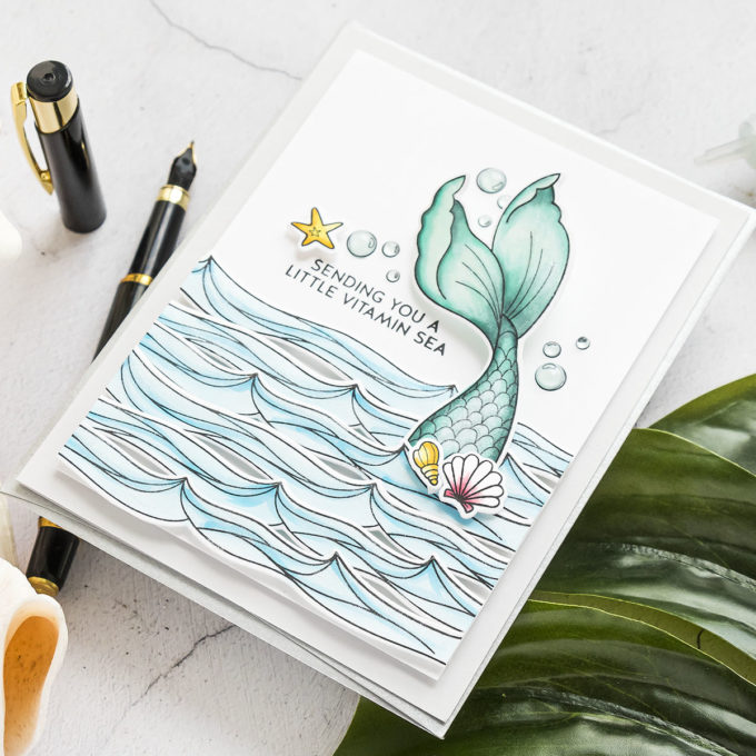 Simon Says Stamp | Sending You Vitamin Sea handmade card by Yana Smakula featuring BE A MERMAID sss102129 #simonsaysstamp #cardmaking #stamping #handmadecard