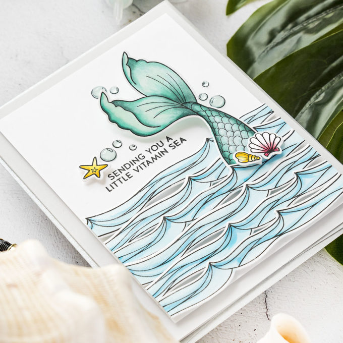 Simon Says Stamp | Sending You Vitamin Sea handmade card by Yana Smakula featuring BE A MERMAID sss102129 #simonsaysstamp #cardmaking #stamping #handmadecard