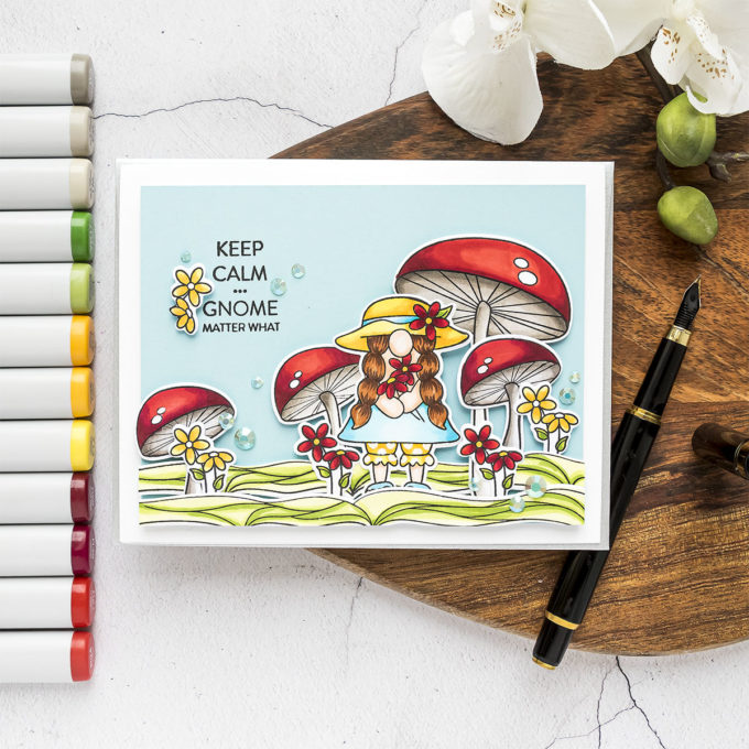 Simon Says Stamp | Keep Calm... Gnome Matter What Greeting Card by Yana Smakula featuring CHILLIN GNOMES sss102136 #simonsaysstamp #cardmaking #SSSSendHappiness #SSSendACard #SSSUnitedWeCraft