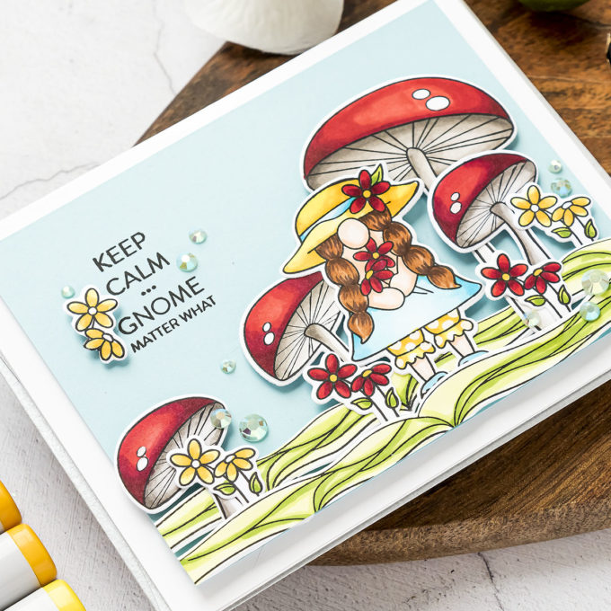 Simon Says Stamp | Keep Calm... Gnome Matter What Greeting Card by Yana Smakula featuring CHILLIN GNOMES sss102136 #simonsaysstamp #cardmaking #SSSSendHappiness #SSSendACard #SSSUnitedWeCraft