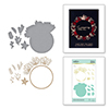 Christmas Foliage Circle Border Glimmer Hot Foil Plate and Dies